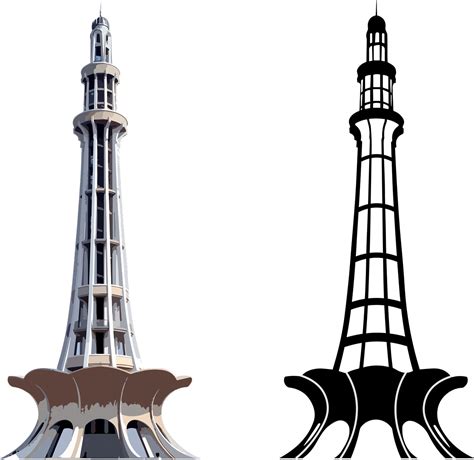 minar  pakistan lahore punjab royalty  vector graphic