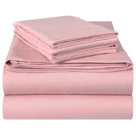 enviohome quality knit  cotton jersey bed sheet set full light
