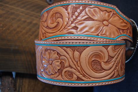 ladies hand tooled colored wide belt leather gifts hand tooled leather  anniversary