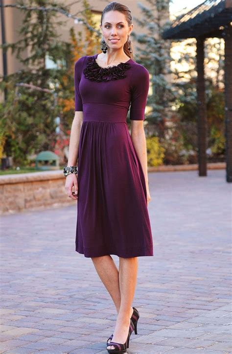 Pretty Modest Purple Dress Modest Dresses For Women Womens Fashion
