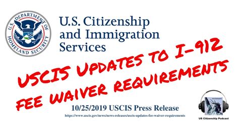 uscis updates fee waiver requirements youtube