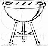 Grill Bbq Clipart Charcoal Cartoon Coloring Vector Royalty Weber Ber Toon Hit Search Illustration Again Bar Case Looking Don Print sketch template