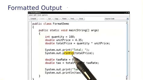 formatted output intro  java programming youtube