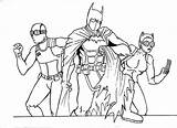 Coloring Batman Catwoman Pages Color sketch template