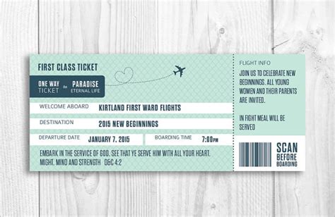 Boarding Pass Airline Ticket Invitation Template United