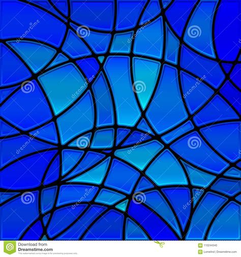 Abstract Vector Stained Glass Mosaic Background Stock