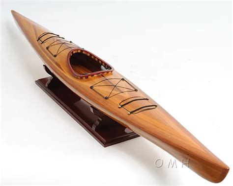 Cedar Strip Built Kayak Wood Display Canoe Model 42 Fully Assembled