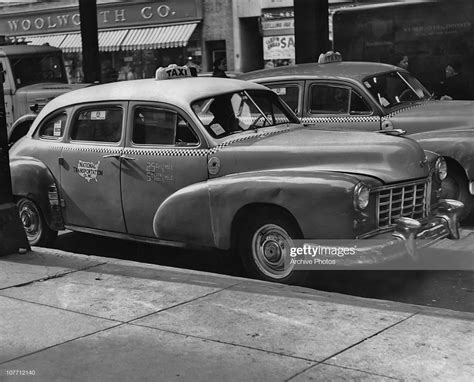 before checker cabs were boxy nyc street 1955 taxi