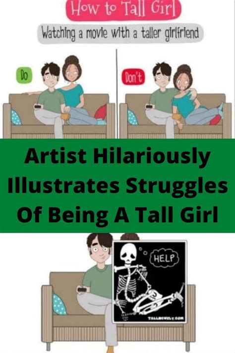 artist hilariously illustrates struggles of being a tall girl taller