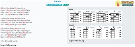 Chord Panda Okay Tab Song Lyric Sheet Guitar Ukulele Chords Vip