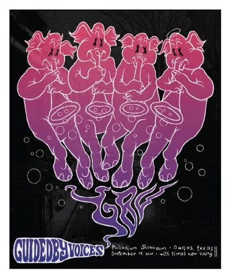 Guided By Voicestexas Poster By Todd Slater Silkscreen Pink