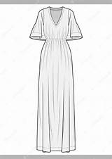 Vektor Zeichnungen Kleid Vektoren sketch template