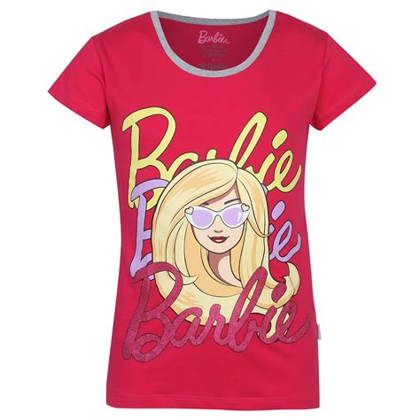 buy barbie girls t shirt bb1egt2521 virtual pink grey 5 6 at