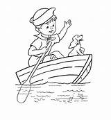 Coloring Pages Boat Kids Printable Boats Drawing Bass Template Sketch sketch template