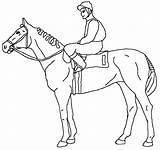 Horse Coloring Pages Racing Rider Derby Kentucky Barrel Drawing Race Color Print Printable Getcolorings Getdrawings Cowboy Colorings Lovely sketch template