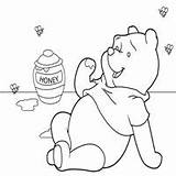 Pooh Honey Surfnetkids Coloring sketch template