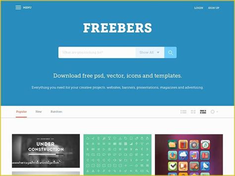 search engine website templates  freebers  web template psd