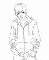 Justin Bieber Coloring Pages Colouring Drawing Hands Pockets Famous Printable Print sketch template