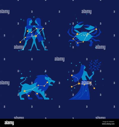 rf illustration character  constellation star sign  stock