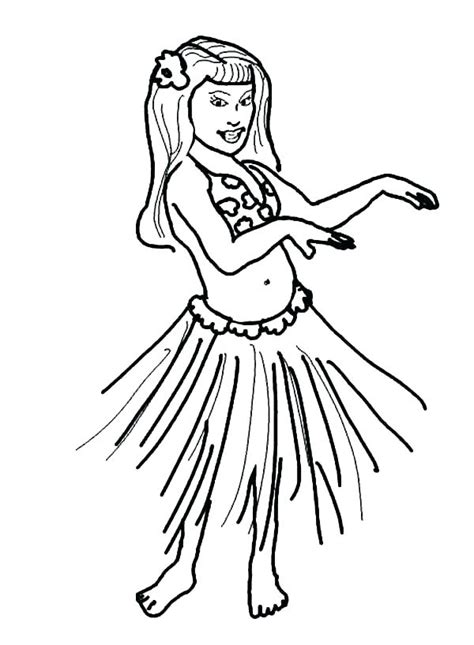 hula girl coloring page  getcoloringscom  printable colorings
