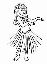 Hula Girl Coloring Pages Dancer Drawing Getcolorings Hand Girls Getdrawings Sheets sketch template