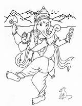 Ganesha Coloring Pages Ganesh Kids Printable Chaturthi Getcolorings Print Lord Children Color sketch template
