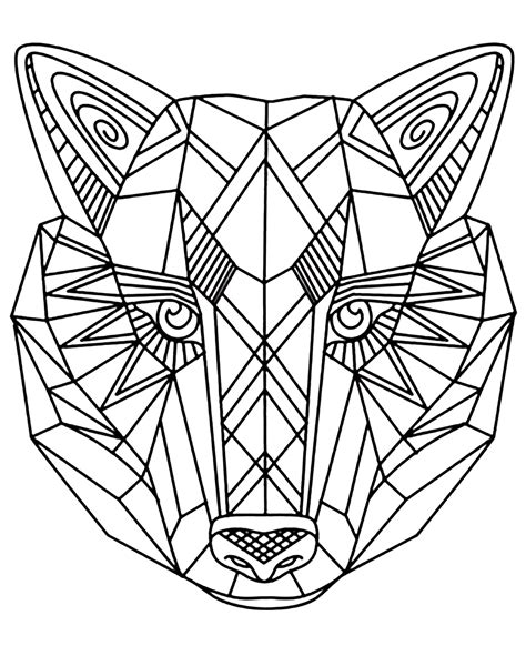 wolf  animals coloring pages  adults justcolor