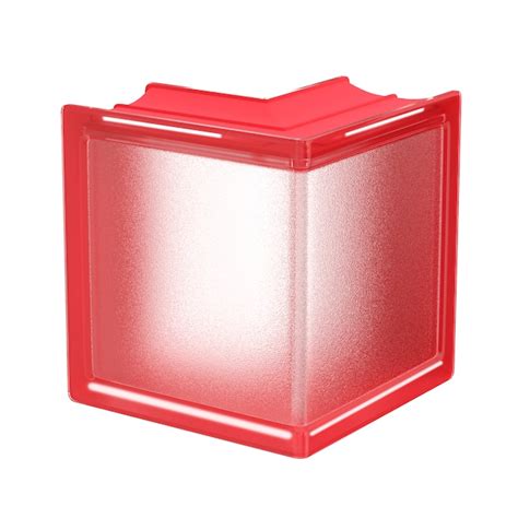 Myminiglass Cherry Corner Glass Block 6 In H X 6 In W X 3 In D In The