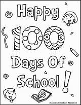 School Coloring 100 Days 100th Pages Printable Kindergarten First Printables Happy Sheet Activities Sheets Worksheets Color Fun Clipart Kids Project sketch template