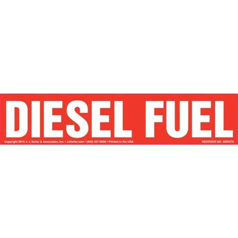 diesel fuel label red