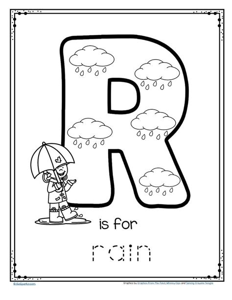 rain trace  color printable preschool worksheets tracing
