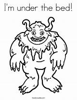 Coloring Under Bed Monsters Head Monster Built California Usa Designlooter Im sketch template