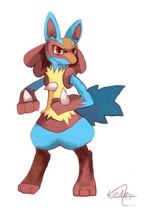 lucario by lizardoneievui13 cute pokemon pokemon