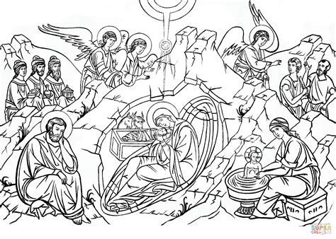 nativity  christ coloring page  printable coloring pages