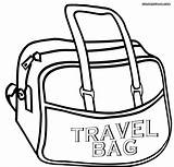 Coloring Bag Travel Popular sketch template