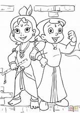 Bheem Krishna Coloring Chhota Pages Outline Chota Colouring Drawing Hanuman Cartoon Kids Drawings Easy Baby Printable Print Supercoloring Bhm Cartoons sketch template