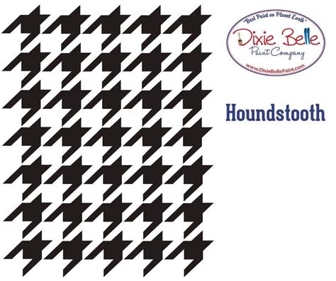 dixie belle houndstooth 16 x 20 10mil stencil etsy