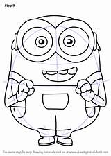 Minions Bob Draw Step Drawing Minion Cartoon Sketch Coloring Drawingtutorials101 Drawings Easy Pages Disney Kids Tutorials Cute Choose Board Sketches sketch template