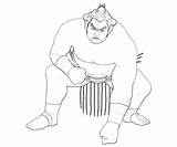 Sumo Pages Coloring Wrestler Ganryu Getcolorings Template Getdrawings sketch template