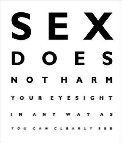 Funny Humour Birthday Greeting Card Eye Test Chart Optician Sex Not