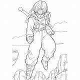 Trunk Imprimer Coloriage Gratuit Dragon Ball Coloring sketch template