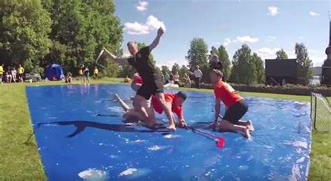 soap hockey may be the best new summer party sport