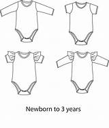 Onesie Flutter Newborn sketch template