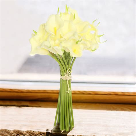 stems  ivory poly foam calla lily flowers tableclothsfactory