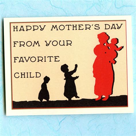 funny mothers day card  favorite child  seasandpeas