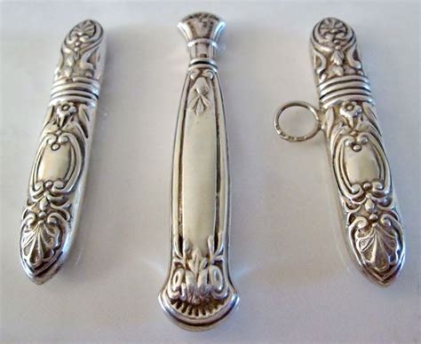 veilinghuis catawiki drie zilveren naaldenkokers zilver antiek zilver goud