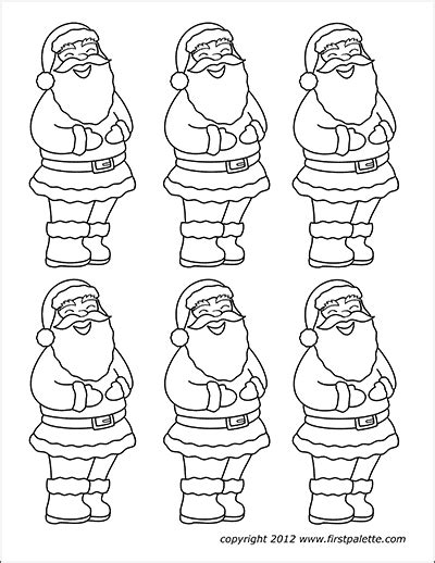 santa claus  printable templates coloring pages firstpalettecom