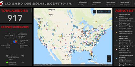 global public safety drone map  exceeds  agencies dronedj