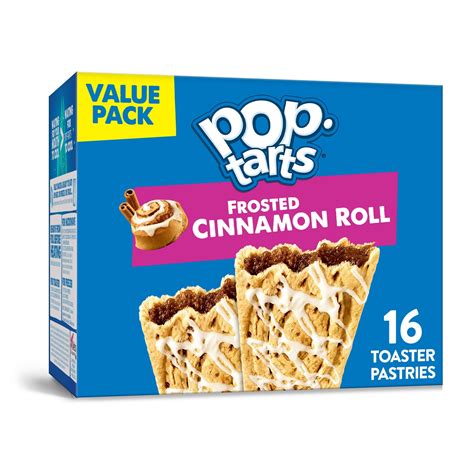 pop tarts breakfast toaster pastries frosted cinnamon roll value pack