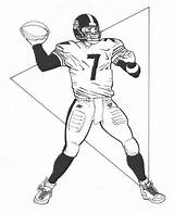 Coloring Pages Nfl Steelers Football Ravens Player Players Drawing Baltimore Pittsburgh Printable Steeler Helmet Ben Drawings Color Roethlisberger Getdrawings Clip sketch template